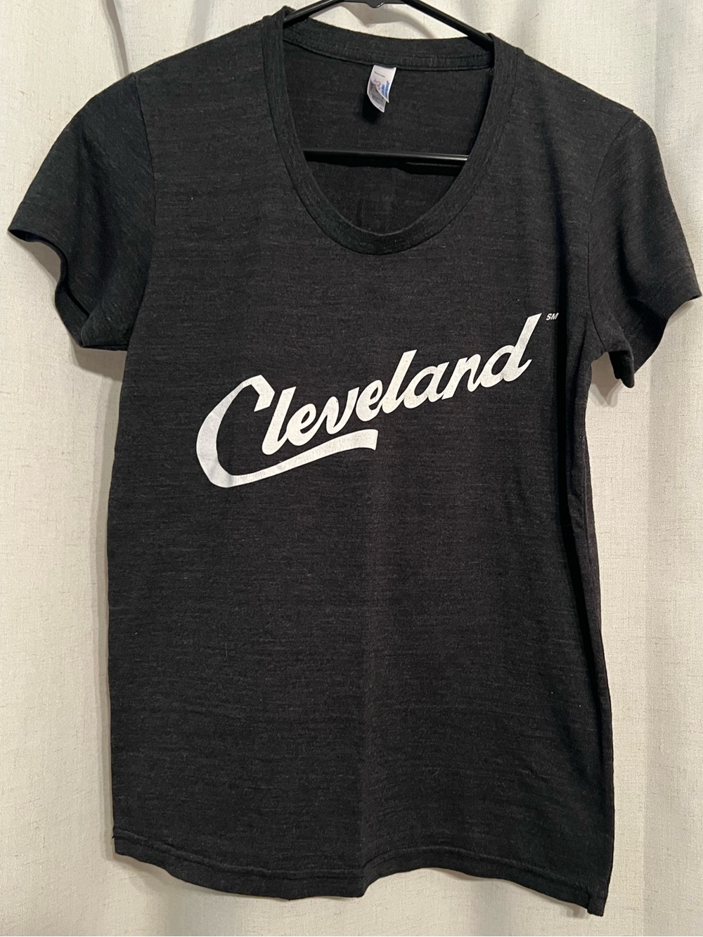 Cle Clothing Co Black/Dark Gray Tee with White Cleveland Script